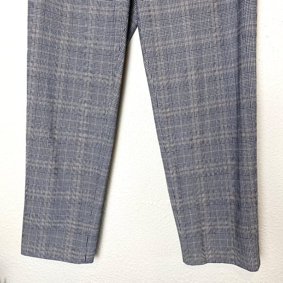 Aritzia Babaton Conan Straight Leg Tartan Plaid Cropped Pants Trousers 8 - Picture 5 of 9